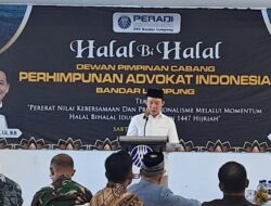 Halal Bihalal PERADI Lampung: Momentum Konsolidasi Advokat Hadapi Tantangan Hukum Era Digital