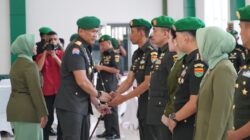 Pangdam XXI/Radin Inten Pimpin Tradisi dan Sertijab Pejabat Kodam