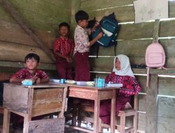 Sekolah Reyot di Tanggamus Bertahan Puluhan Tahun, Siswa Belajar di Bawah Ancaman Atap Bocor