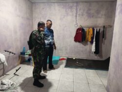 Koramil 410-04/Tkt Amankan Lokasi Tindakan Kejadian Warga Bunuh Diri di Kelurahan Gunungsulah