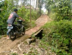Warga Kelapatujuh Pinta Pemerintah Perbaiki Jembatan Penghubung Tiga RT