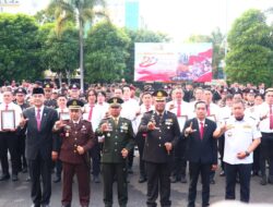 Peringatan HUT Bhyayangkara ke-80 Tahun 2026 di Halaman Polresta Bandar Lampung, Dandim.0410 Kolonel Arm Roni Hermawan Hadir Menunjukkan Sinergitas TNI-Polri