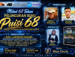 Milad ke-68 Isbedy Stiawan ZS Dirayakan Lewat Peluncuran “Puisi 68”, PDS HB Jassin Jadi Panggung Sastra Nasional