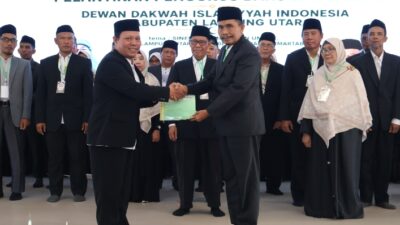DDII Lampung Utara Resmi Dilantik, Imam Hanafi Tegaskan Dakwah Harus Hadir sebagai Solusi Umat