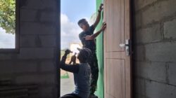 TMMD Ke-129 Wujudkan Impian Masyarakat, RTLH Milik Sandri Masuki Tahap Pemasangan Pintu
