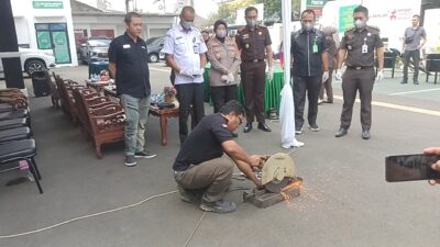 Kejari Lampura Musnahkan 37,694 gram Sabu Dan Sejumlah BB Lainnya Dari  Kasus Narkoba Yang Telah Inkracht